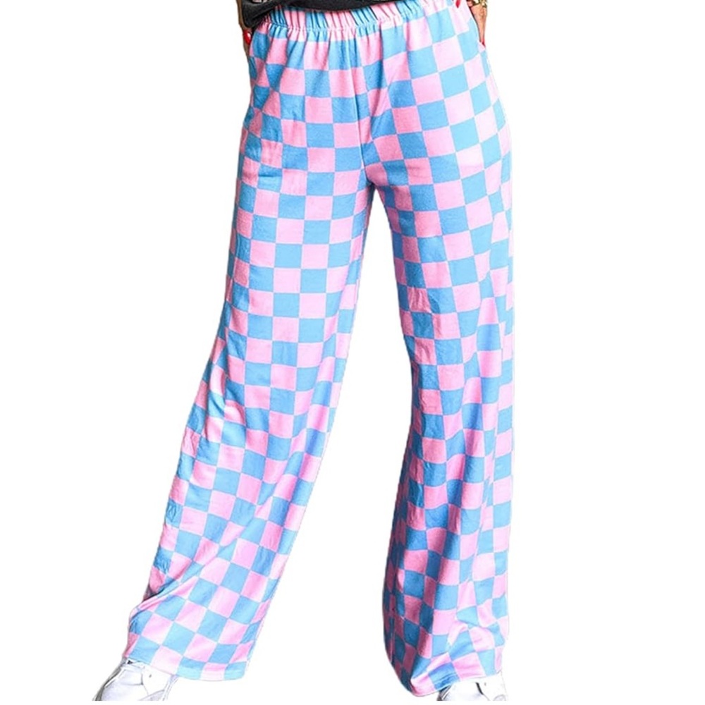 Large Plaid Pants High Rise trousers - Picture 3 of 13